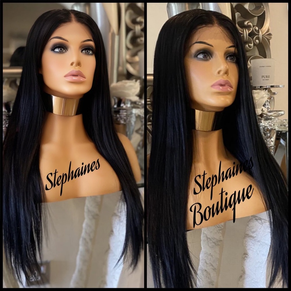 Human Hair Blended lace front wig
